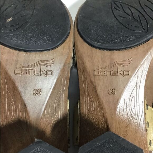 Dansko Nina Violet Leather Chunky Heel Sandals Size 39 - Picture 10 of 12